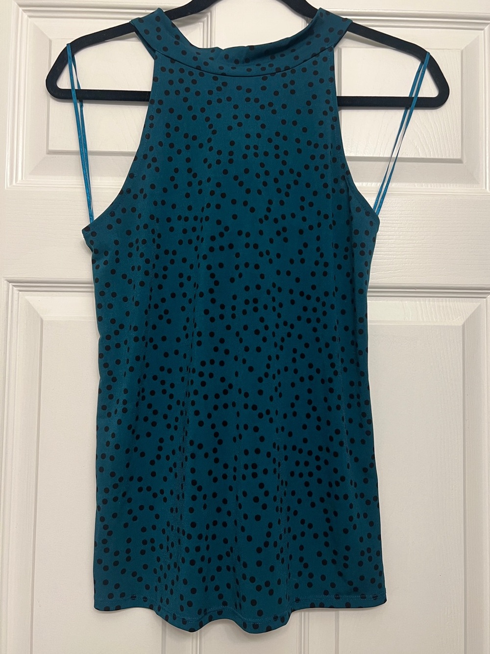 NWT - Banana Republic teal polka dot back tie halter top - XS